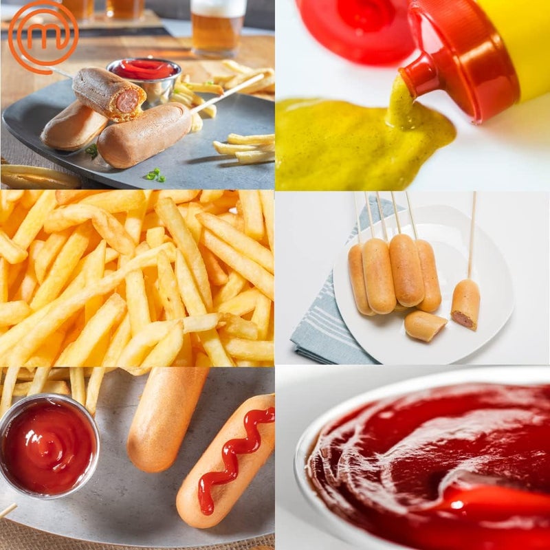 SCS Direct MasterChef Corn Dog Maker w 50 Skewers- Electric Nonstick Kitchen Baker & Recipe Guide- Fryer Machine Makes Hot Dogs, Cheese Mozzarella Sticks, Cake Pops, BBQ, Mini Carnival Food, Fun Christmas Gift - Image 5